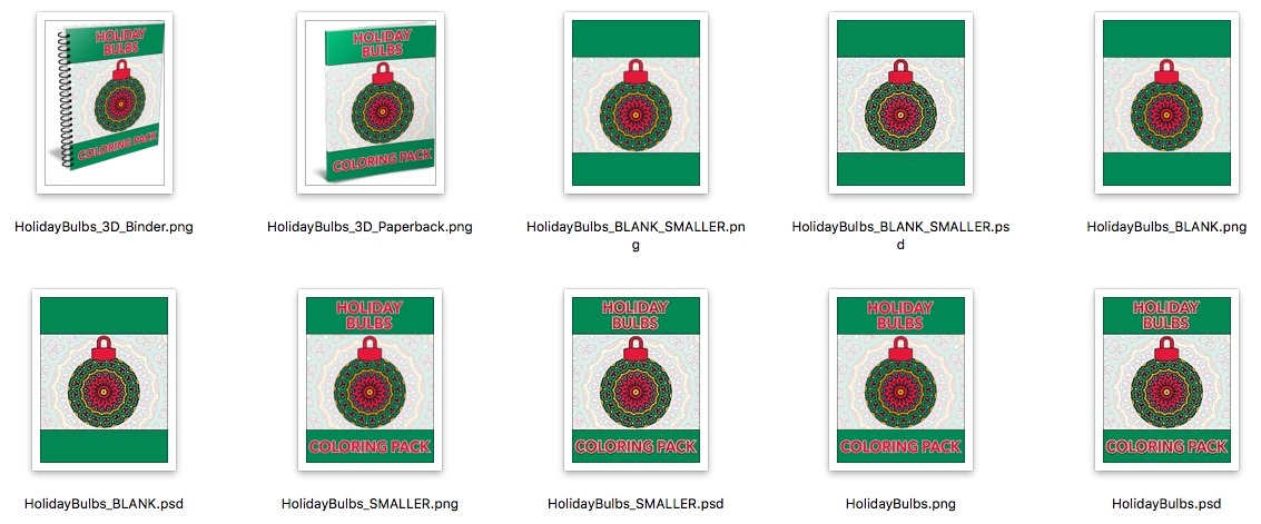 Holiday Bulbs Covers Preview