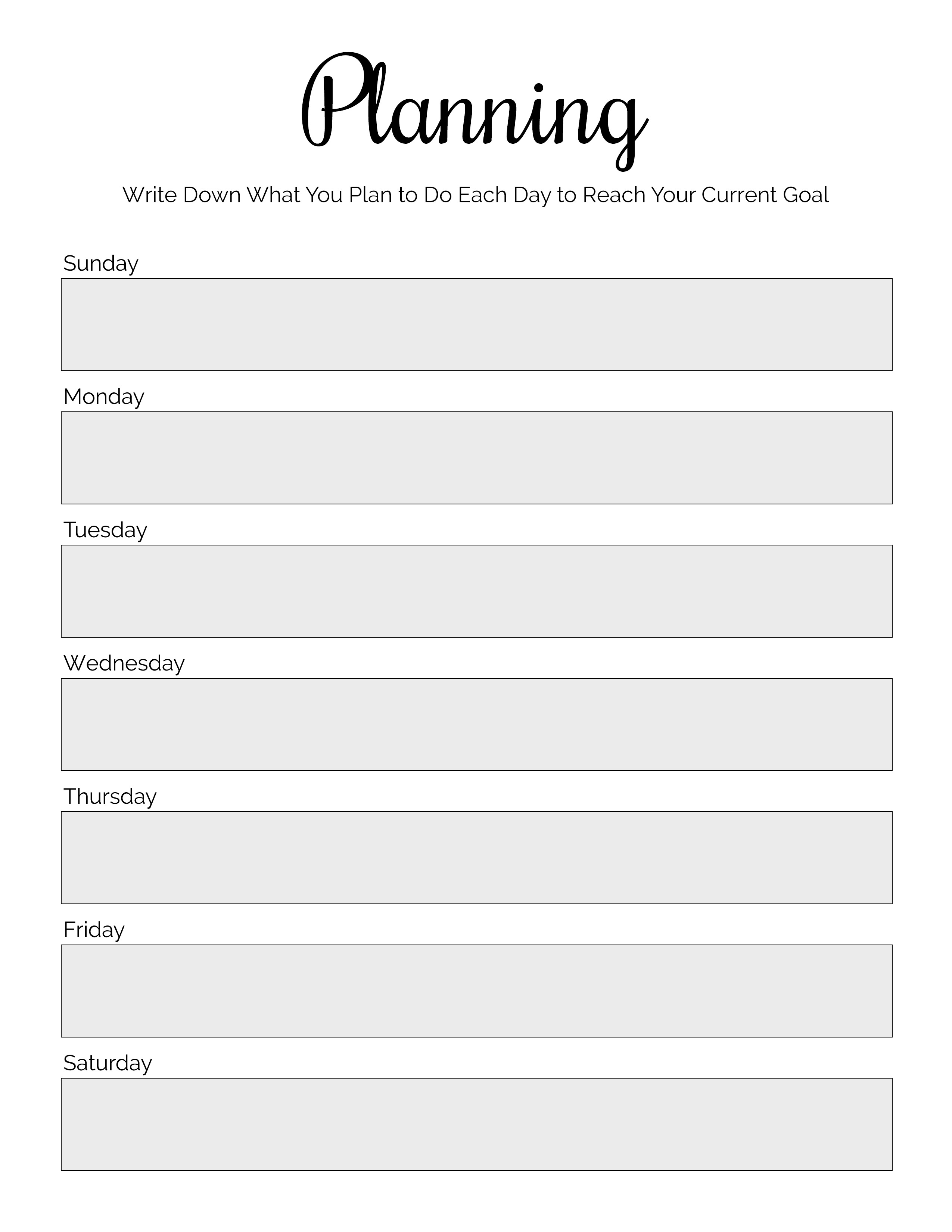 Planning Worksheet Preview