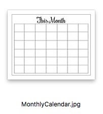 Simple Success Planner Monthly Calendar Preview
