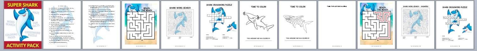 Done-for-You Shark Activity Book – Easy