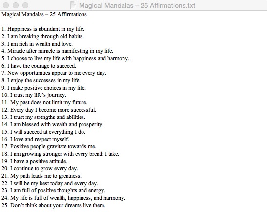 Affirmations Preview