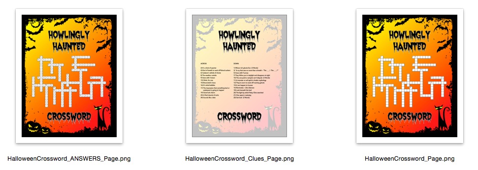 Haunted Halloween Crossword Puzzle