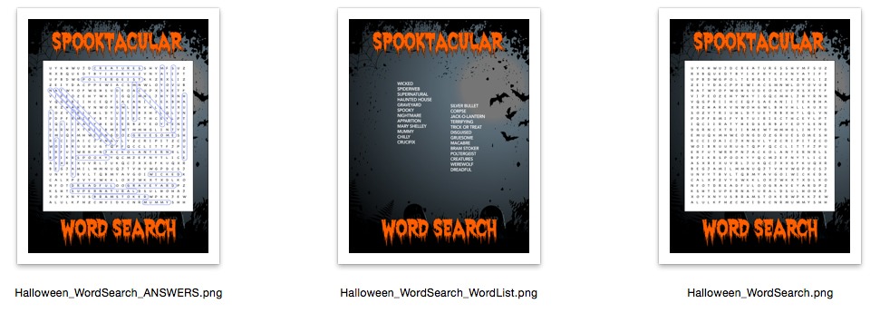 Haunted Halloween Word Search