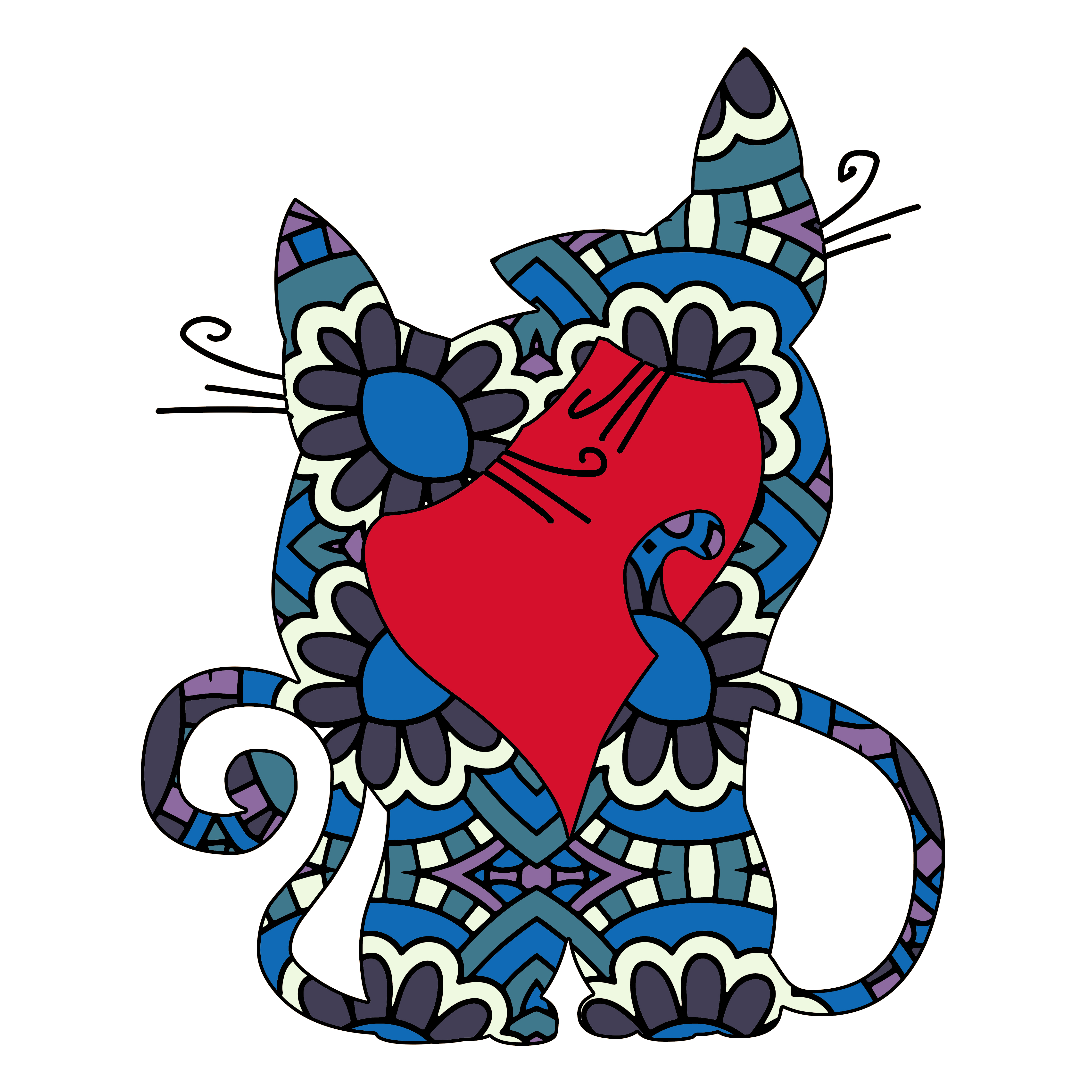 Cats Heart 09 - Colored